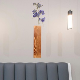 DECHOUS Wall Vase Hydroponic Wall Mount Flower Holder for Home Decor Rustic Wood Bud Vase for Living Room Bedroom Kitchen and Dorm