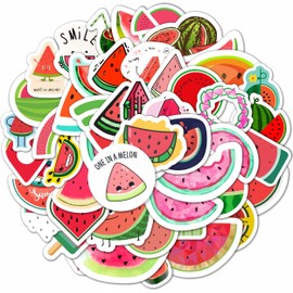 BulbaCraft 100Pcs Watermelon Stickers, Melon Stickers, One in a Melon sticker - Watermelon Party Favors, Watermelon Goodie Bags Fillers, Watermelon Gifts, Watermelon Party Decorations, Window Stickers