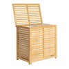 Household Essentials Bamboo and Cotton Double Laundry Sorter with Lid