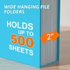 Nordun Plastic Hanging File Folder Extra Capacity,12 Pack Reinforced Hang