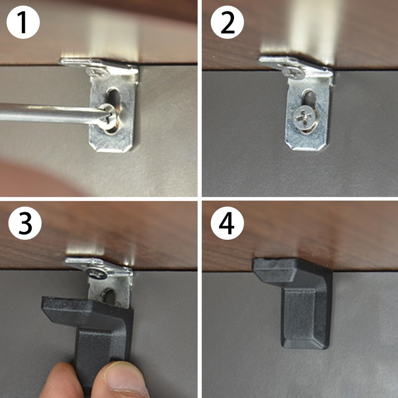 40 PCS L Shape Right Angle Corner Brackets,Shelf Bracket,Plastic Ourside