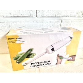 Electric 110 Volt Professional, Heavy-duty Zucchini and Vegetable Corer/Drill White