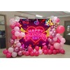 Happy Valentine's Day Backdrop Neon Red Graffiti Paint Heart Valentines