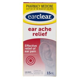 Ear Clear Ear Drops For Ear Ache Relief 15ml