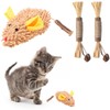 HOMEBASICS 3-Piece Set Cat Toy, Rat, Plush Toy, Cat Toy,