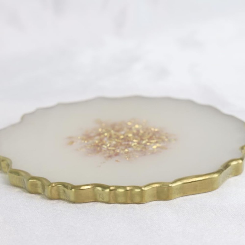 Set of 4 Handmade Resin Coasters, Geode Coasters, Drinks Stand,