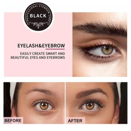 Lash Color Kit, Professional Black Color Set for Lashes and Brows, Natural Ingredients Long Lasting Safe & Easy to Use 7ml (Black)