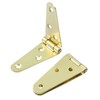 Piutouyar 6 Pcs Heavy Duty Strap Hinges, Gold Strap Hinges