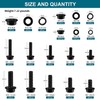 SATANTECH 272Pcs Flange Hex Bolts and Nuts Kit,M6 Bolt,M8 x1.25