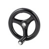 Sourcingmap 16mmx160mm Black 3 Spoked Lathe Handwheel Hand Wheel with