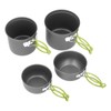4pcs Camping Pot Kit Multi Layers Anti Scalding Design Camping