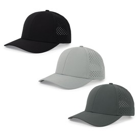 Quick Dry Baseball Cap Curved Brim Snapback Hat Laser Cut Mesh Ball Cap Golf Ball Cap for Men Women