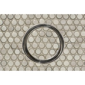 Infinity Drains RT 15 (A) SS - 5" R15 A Tile Drain Strainer- 4" Throat Stainless Steel Satin Stainless