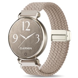 Braid Nylon Bands Compatible with Garmin Lily 2, Magnetic 14mm Stretchy Nylon Soft Loop Straps Quick Release Replacement Adjustable Wristband for Lily 2 Classic/Active Smart Watch Accessory for Women