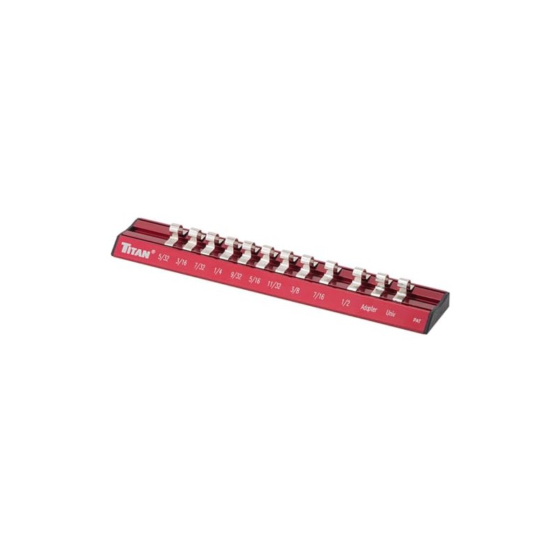 Titan 36097 1/4-Inch Drive SAE Magnetic Aluminum Socket Organizer with