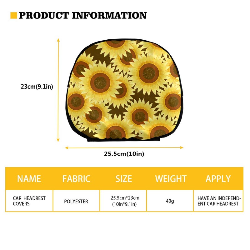 TOADDMOS 2 Pack Cute Colorful Paw Print Car Seat Covers