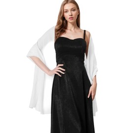 tagunop Chiffon Shawls and Wraps for Evening Dresses Soft Scarves for Bridal Wedding Party Womens Accessories Gift for Her Ivory