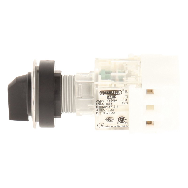Club 23.001.274 Selector Switch Latching/rastend, Stainless Steel, 3 Positions Momentary