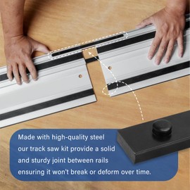 Track Saw Guide Rail Connector Kit Compatible with Powertec Dewalt Festool Triton Makita Track Saw Guide Rail P-45777 71358,P-20177 for Track Rail Connector Accessories, 2 Pack