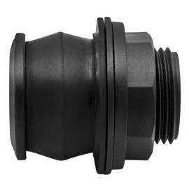 VARIOSAN Push-in tank feed-through 16379, 2 inches x 1 1/2 inches, polypropylene, black