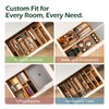 keechee 6-Piece Bamboo Drawer Organizer Set, 2.2" Deep | Multi-Use