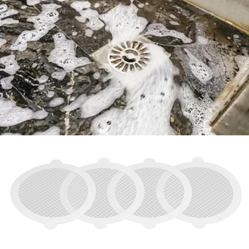 50Pcs Shower Drain Hair Catcher Fiberglass Practical Convenient Dense Mesh