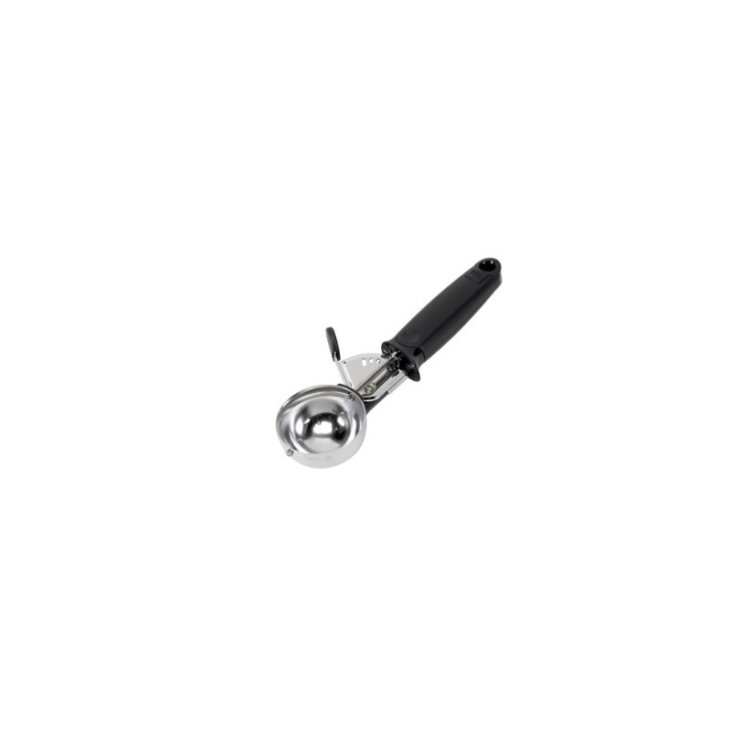 Good Cook Ice Cream Scoop, Deluxe Trigger,Black & Silver,Medium,16660