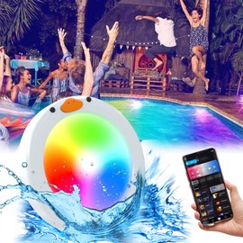 ASLONG Led Pool Lights for Inground Pools Smart RGB Dimmable Underwater Submersible Lights with APP Control, IP68 Waterproof 12V for Swimming Pool Spa Light, Hot Tub - Little White Duck, 26.2FT Cord
