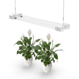 BoostGro LED Grow Light Full Spectrum Modular Linkable 5000K Daylight + 660nm Red Indoor Plant Lighting Fixture (2 FT, White)