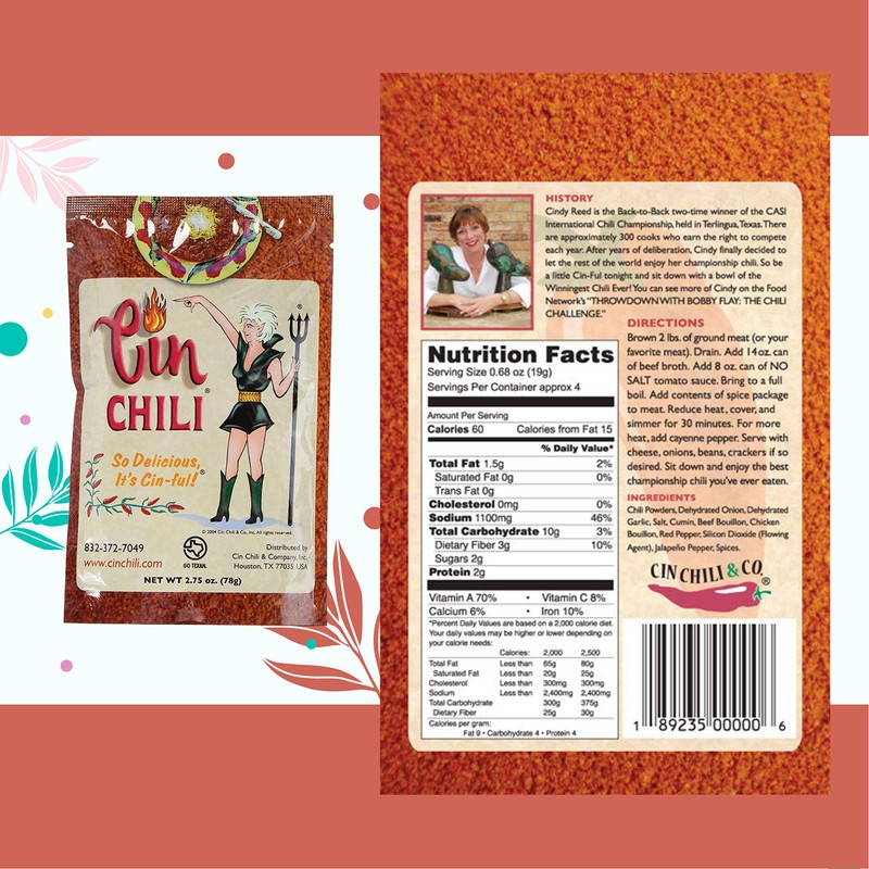 Cin Chili Mix Deliciously Cin-ful Seasoning Sauce for Cooking or
