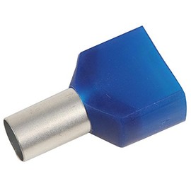 Cord END Dual Entry 2X 16MM BLU 25/PK | TERMINALS Crimp Wire Ferrule CONNECTORS, 25 X Qty - ADET16.0