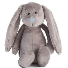 Grey Bunny with Blue Nose - Soft Plush Toy - 10 Inch / 25 cm - Build Your Own Teddy Bear - Party Kit