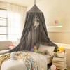 ZIQINPSQ Bed Canopy for Girls with Ruffled,Princess Round Dome Children