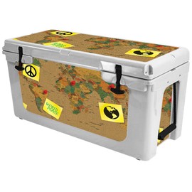 MightySkins (Cooler Not Included) Skin Compatible with RTIC 65 Cooler (2017 Model) - World Peace | Protective, Durable, and Unique Vinyl Decal wrap Cover | Easy to Apply | Made in The USA