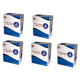 Dynarex QMWdpQ Tongue Depressor, Senior, 6 Inches, Non-Sterile, 500 Count (5 Pack)