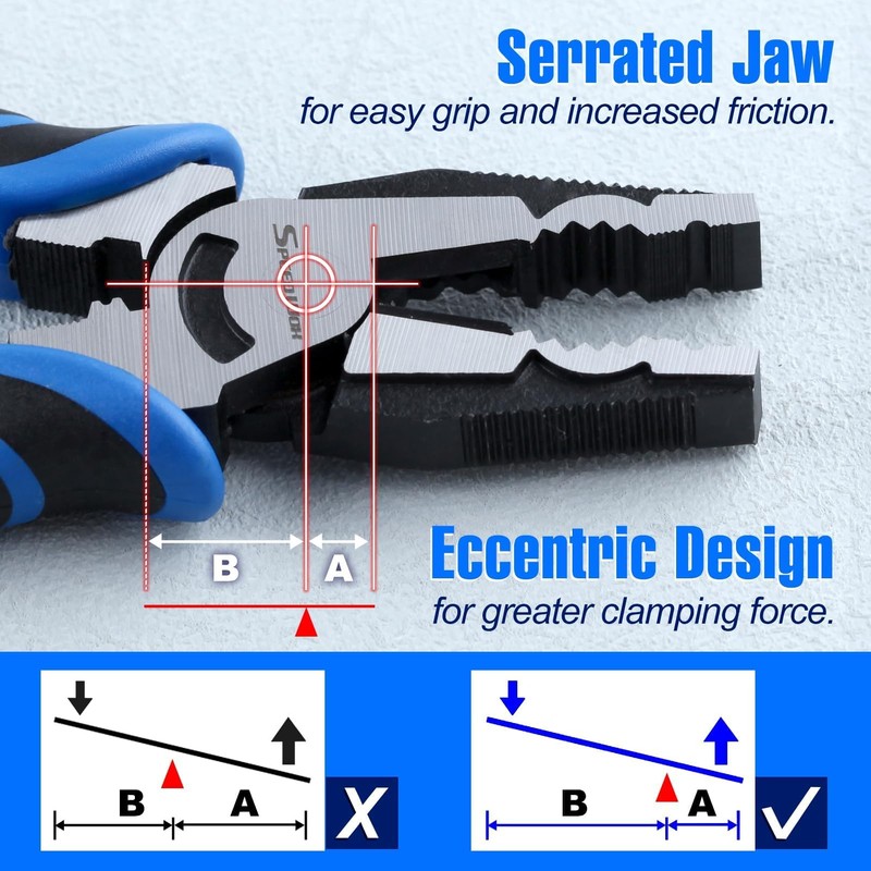 SPEEDWOX 8 Inch Multi Tool Pliers, Multipurpose Lineman Pliers, Combination