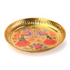 Tarini Gallery Pooja Thali Plate Small Hand Crafted Embossed Colorful