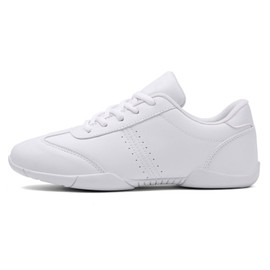 Kuikeiu Youth Cheer Shoes Girls White Cheerleading Shoes Athletic Training Breathable Lightweight Competition Cheer Sneakers Size Big Kid 4.5 Whtie 38