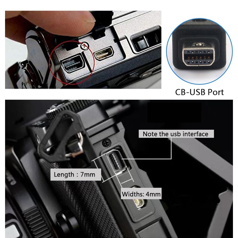 AlyKets USB 2.0 Cable Replacement CB-USB5 USB6 USB8 Cable Data