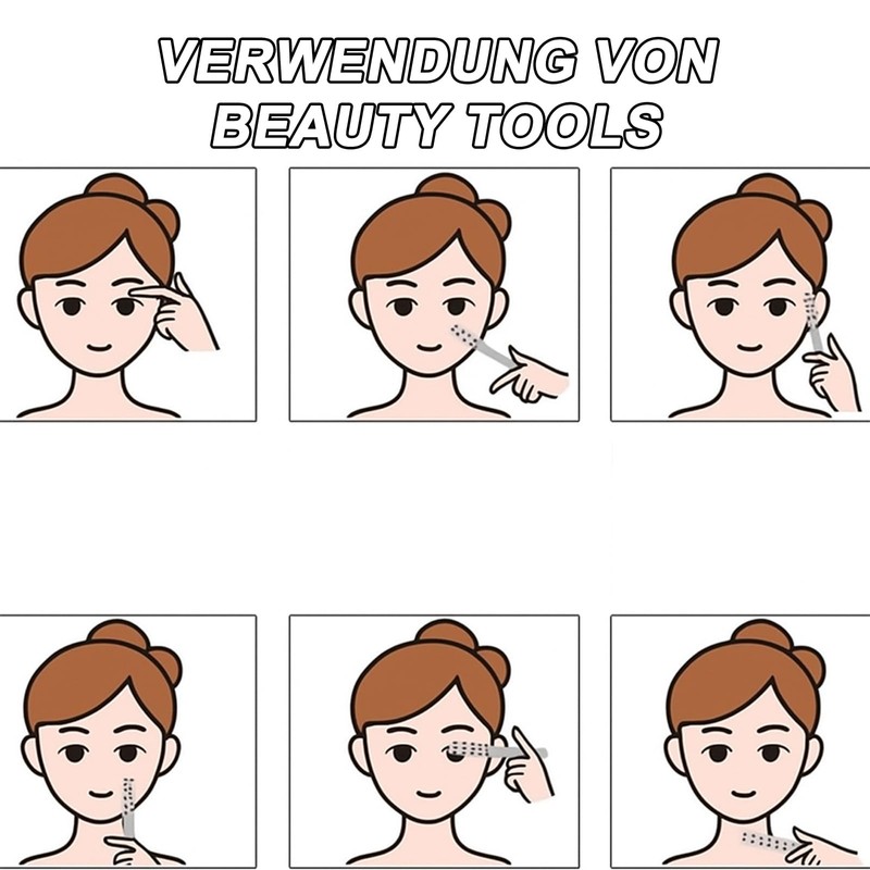 Gesichtsroller - Face, Lymphdrainage, Face Massager, Jade, Massagegerät, Face Roller,