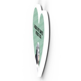 Global Designs Bearded Collie Home Without A Dog Katie Pearson Artworks Heart Shaped Wooden Magnet