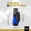 Palio Vesuvio Triple Jet Flame Torch Lighter, Blue – Precision
