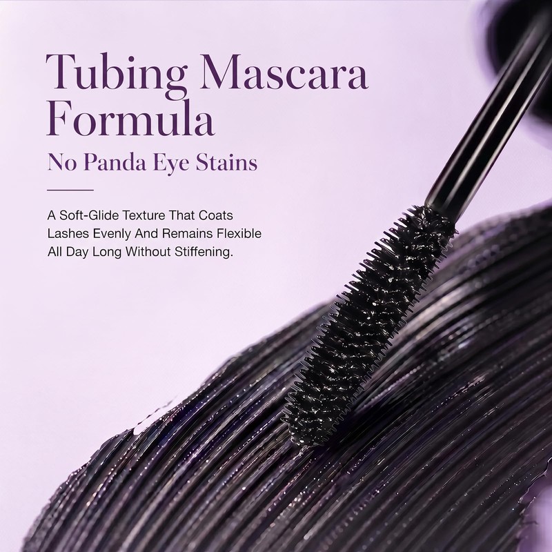 Tubing Mascara for Older Women 60 Plus, Lengthening Mascara Black