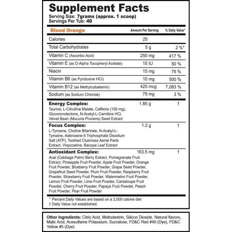 G FUEL Stonks Limited Edition (Blood Orange) Powder Energy Formula