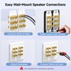 Cable Matters Double Gang Speaker Wire Wall Plate, Gold Plated