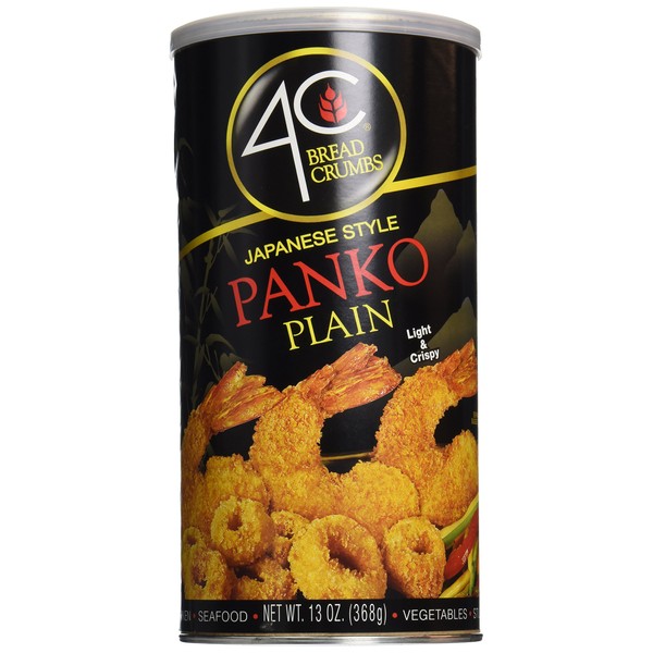 4C Premium Bread Crumbs, Panko Plain, Regular & Gluten Free, Flavorful Crispy Crunchy, Value Pack (Panko Plain, 13 Ounce (Pack of 1))