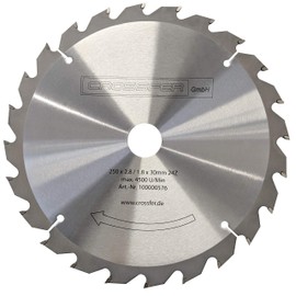 Crossfer® Circular Saw Blade for Wood, Premium Quality Carbide Circular Saw Blade for Wood Processing, Diameter 250 x 30 mm (Z24))