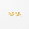 Aretes de Triple Estrella en Chapa de Oro de 22K