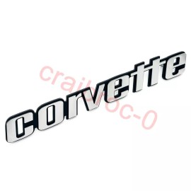 Unbranded New 1 Pc Chrome Corvette Rear Bumper Emblems For 1976 -1979 C3 Badges