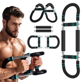 Twister Arm Trainer for Men, Adjustable Chest Workout Equipment, Forearm Triceps Chest Enhanced Exercise Strengthener, Chest Clip Muscle, Portable Spring Resistance for Home Fitness (U60-100lbs kit)